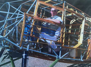 Bill Wold in the partially reconstructed plane. Contributed photo