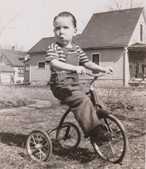 Jerry Bricker was already pedaling in 1945.