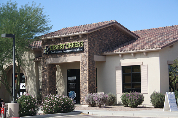 The Desert Greens suites comprise one of the buildings in the Maricopa Grand Professional Village.
