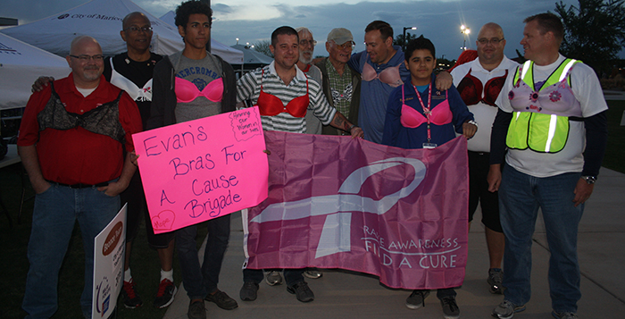 Evan's Bras for a Cause campaign against breast cancer drew in a who's who of Maricopa males.