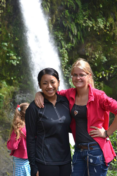Reina Yap (left) and Crystal Turner in Costa Rica in 2013, submitted by Yap.