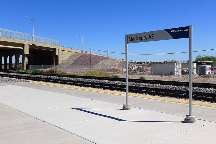 MaricopaAmtrakStation052020 Amtrak station in Maricopa, AZ