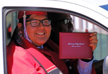 MHS drive-thru diploma Elias Brown Thunder