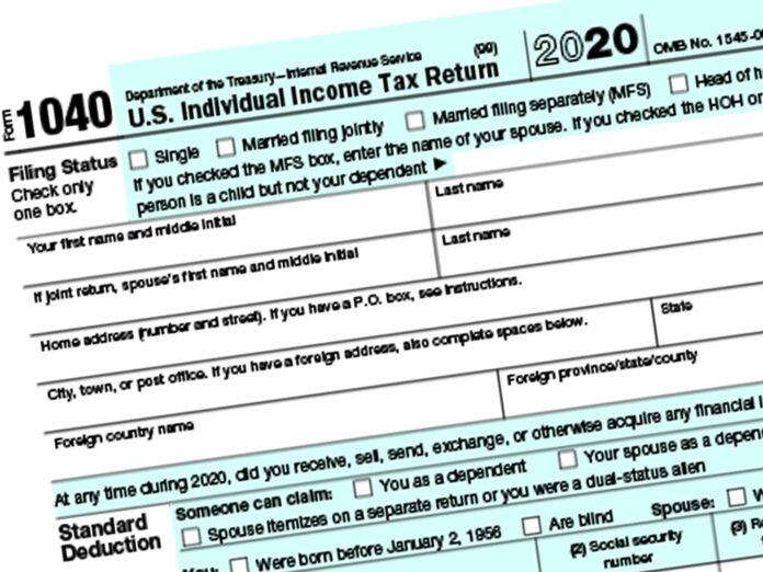 1040 tax form for 2020