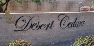 Desert Cedars monument sign