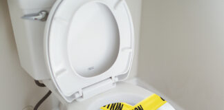 Toilet Caution Flushing