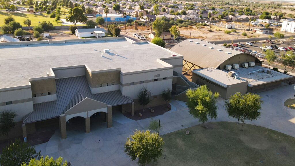An aerial photo of the current Maricopa High School [Ian Roberds]
