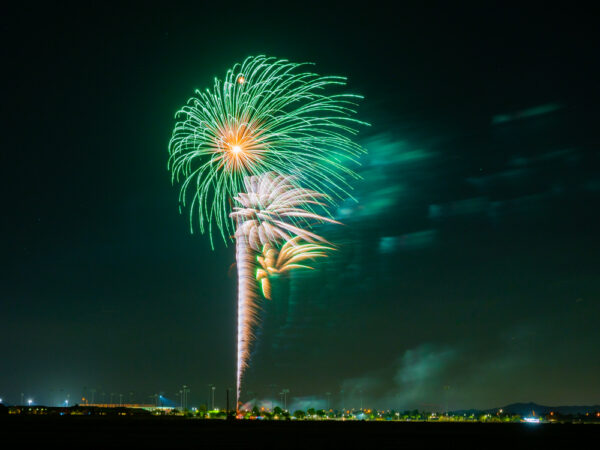 July 4th Fireworks as seen from Farrell Rd. [Bryan Mordt]