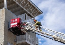 Ladder 571 training scenario recently. [Monica Williams - City of Maricopa]
