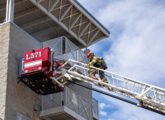 Ladder 571 training scenario recently. [Monica Williams - City of Maricopa]