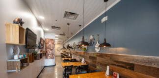 An interior view of the dining area of Roots Eatery after renovations on July 18, 2023. [Bryan Mordt]