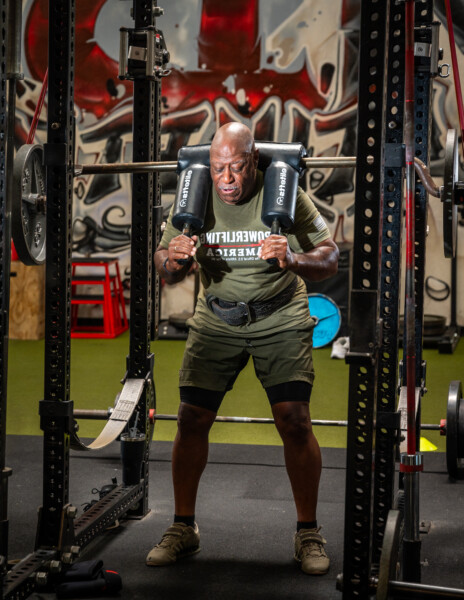 Powerlifter Mack Hodges works out at MDE Athletics. [Bryan Mordt]