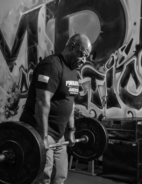 Powerlifter Mack Hodges works out at MDE Athletics. [Bryan Mordt]