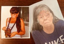 Ronca's family provided this photo (left) to juxtapose against her recent mugshot (right). But around the time that photo was taken, Ronca was ordered into an abuser's intervention program.