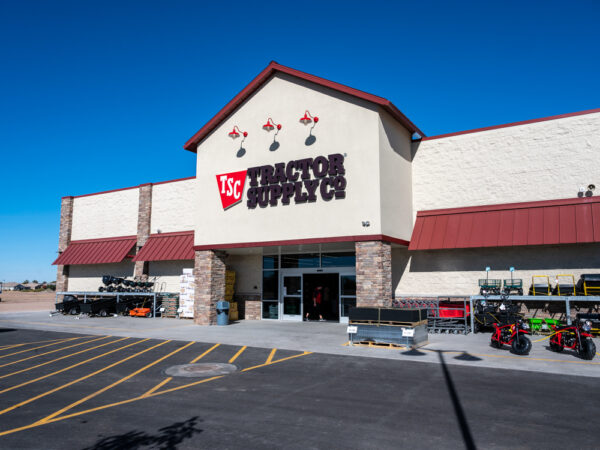 An exterior view of Tractor Supply Co. just after its soft opening on Dec. 10, 2023. [Bryan Mordt]