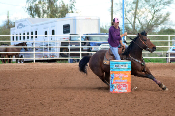 Kristin Crocker rides her horse at Thunderbird Arena. [Raquel Hendrickson]