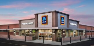 A stock image showing the exterior of an Aldi grocery store. [Courtesy of Aldi]
