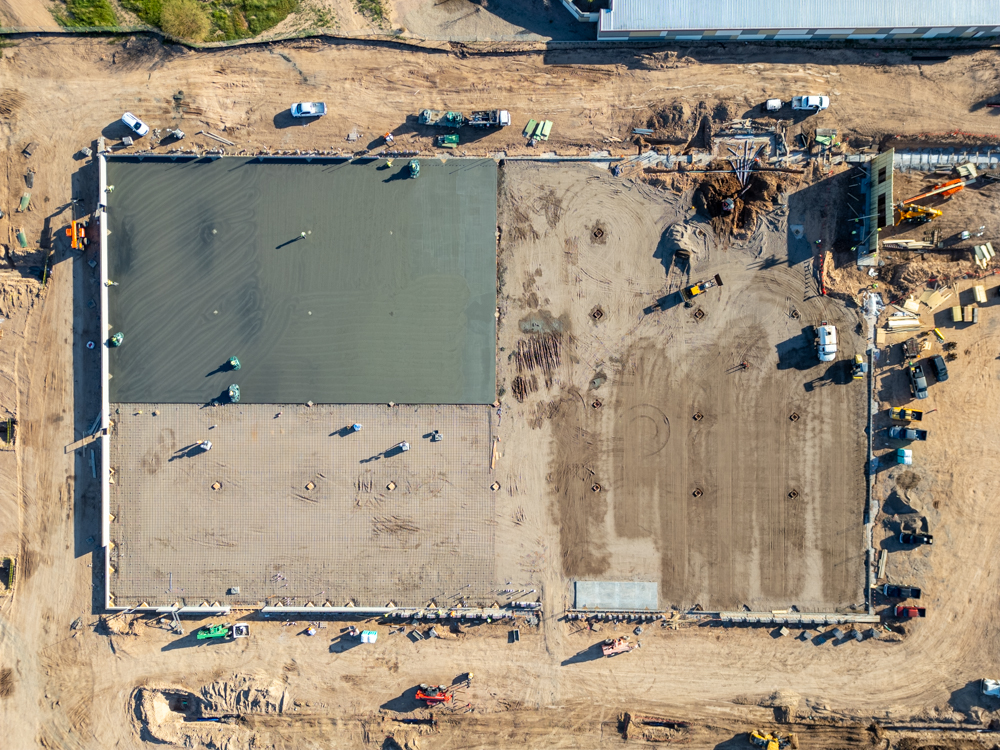 An aerial view shows construction progress at Home Depot on Maricopa-Casa Grande Highway and Stonegate Road on March 19, 2024. [Bryan Mordt]