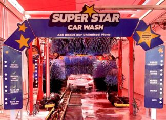 An interior view of the wash tunnel for Super Star Car Wash. The company submitted pre-application paperwork in March to construct a location on John Wayne Parkway and Honeycutt Avenue. [Courtesy Super Star Car Wash]