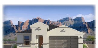 An image of one of 56 elevation renderings submitted to Maricopa's planning department for the Elena Trails subdivison. The developer plans to construct 14 different floor plans, with four elevation styles per plan. [City of Maricopa]