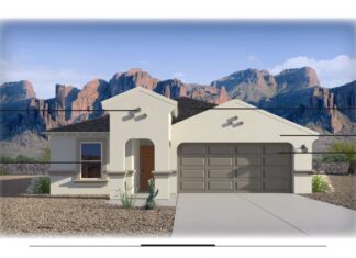 An image of one of 56 elevation renderings submitted to Maricopa's planning department for the Elena Trails subdivison. The developer plans to construct 14 different floor plans, with four elevation styles per plan. [City of Maricopa]