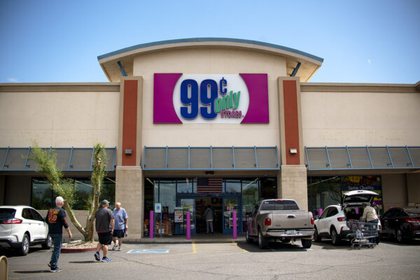Customers walk in and out of the 99 Cents Only store on John Wayne Parkway and Edison Road on April 5, 2024. The discount giant announced plans to close all 371 of its stores by summer due to a change in the retail environment. [Monica D. Spencer]